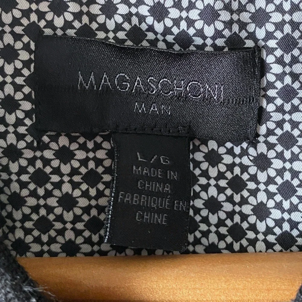 MAGASCHONI MAN Black‎ Jersey Knit Bomber Jacket SZ L